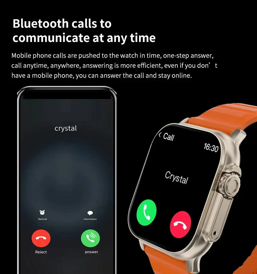 Smartwatch T900Ultra Bluetooth for Android IOS Men Women