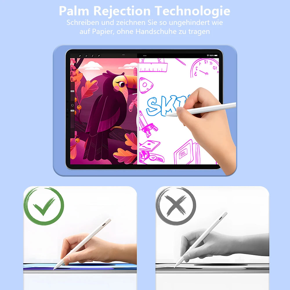 Stylus Pencil For Apple iPad 2018-2025 with LED Power