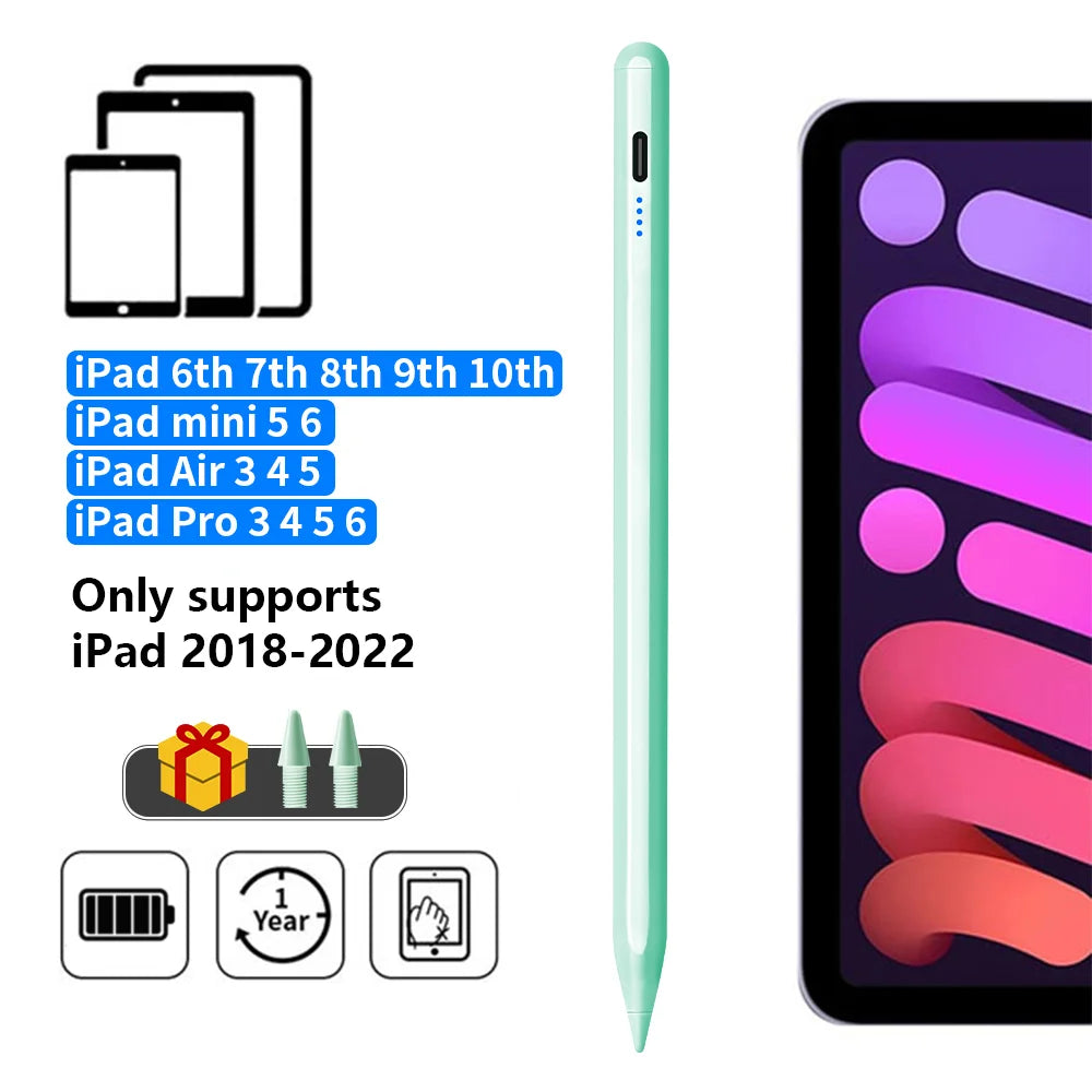 Stylus Pencil For Apple iPad 2018-2025 with LED Power