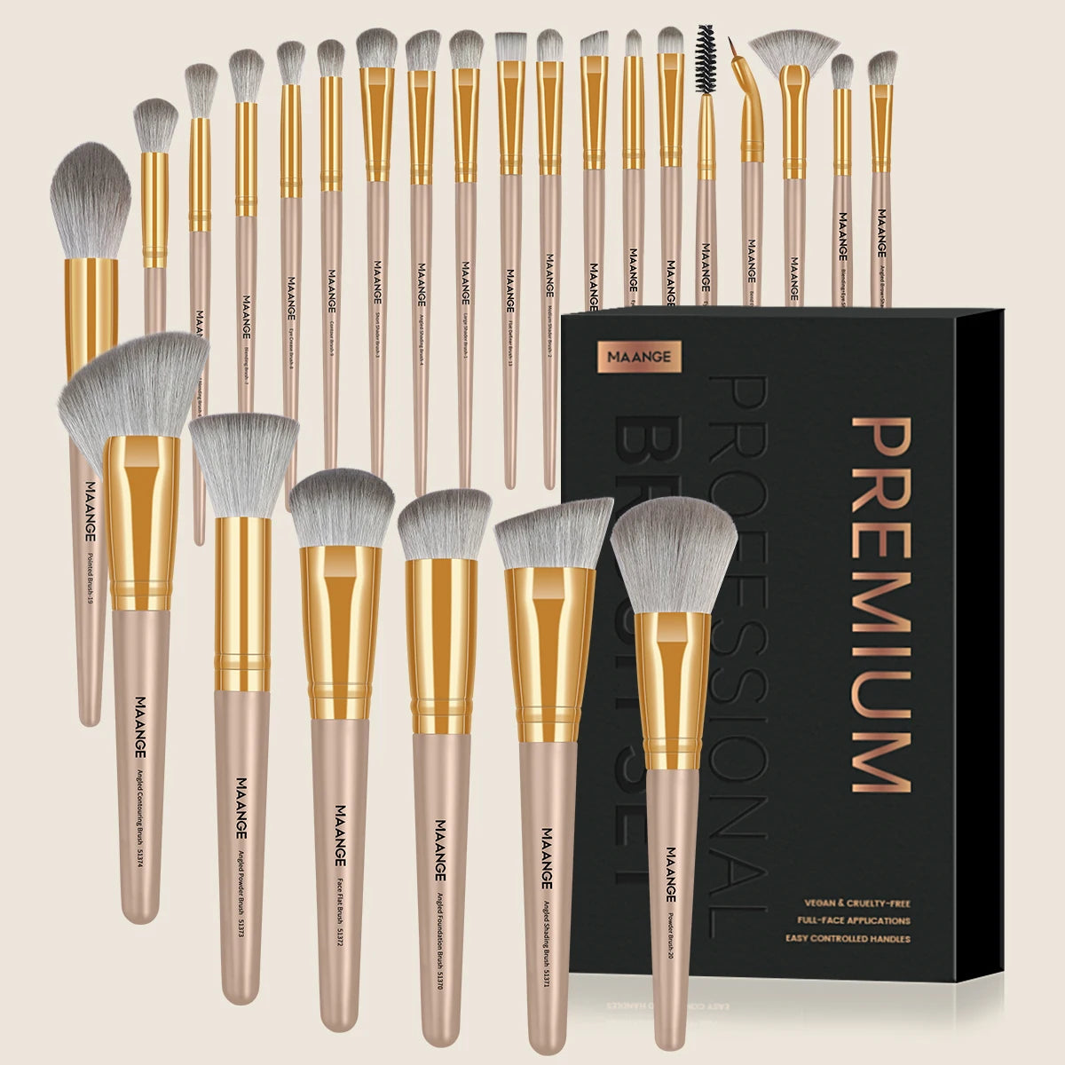 MAANGE Professional Gift Box 25 Pieces Makeup Brushes